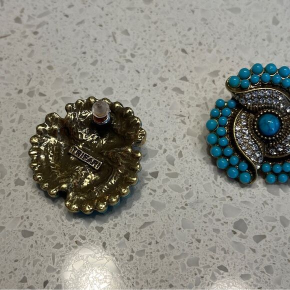 Vintage Western Style Fake Turquoise Earrings - Picture 7 of 9